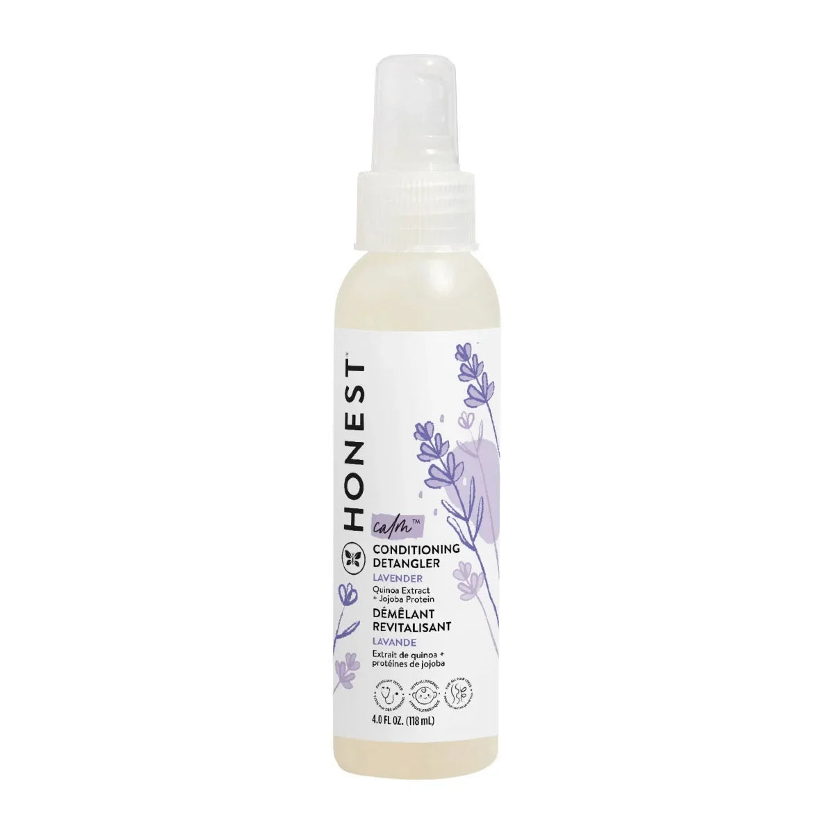 The Honest Company Calm Conditioning Detangler- Lavender - 4 fl oz: Paraben-Free, Silicone-Free, Daily Use, Spray