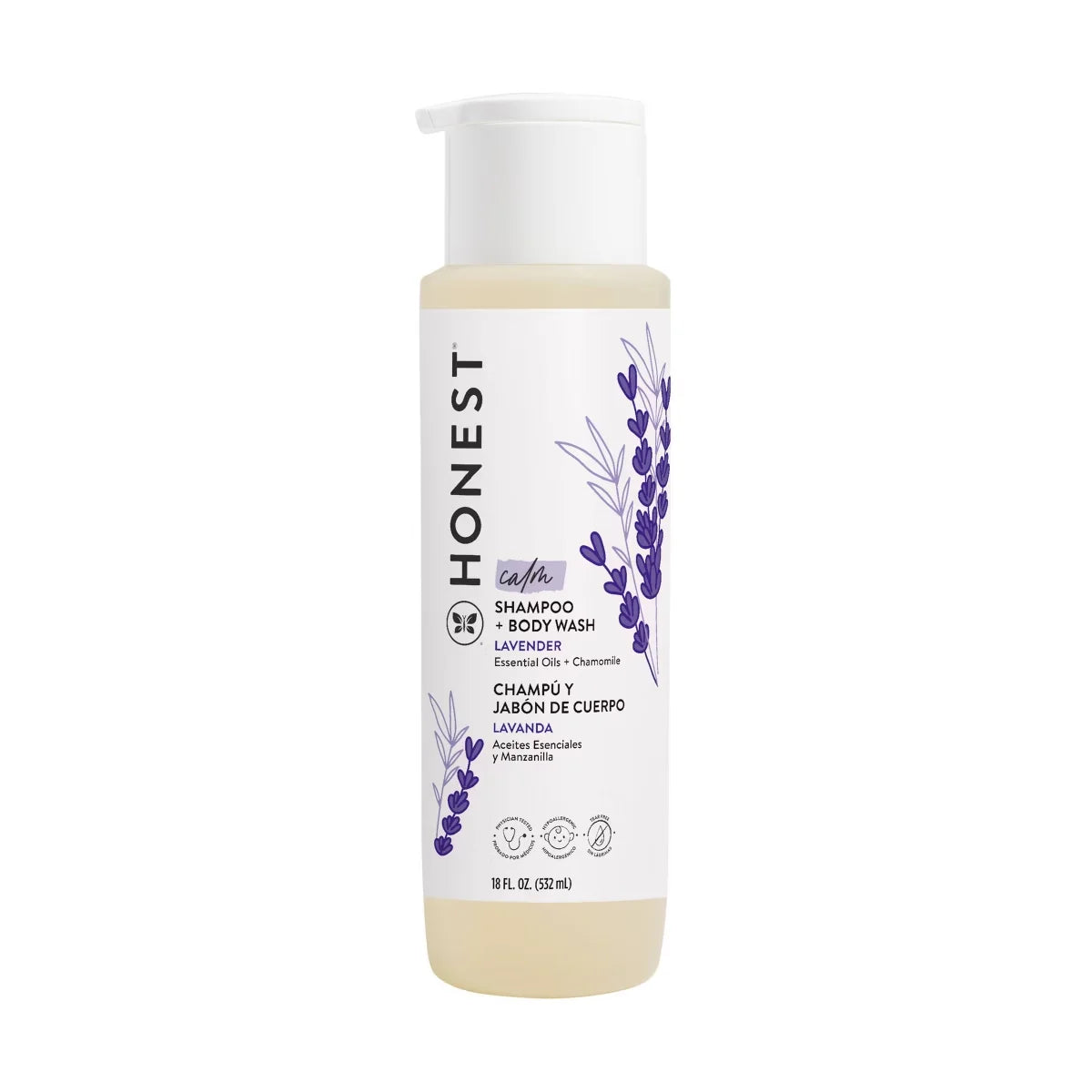 The Honest Company Calm Shampoo + Body Wash Refill, Lavender 32 fl oz + Shampoo + Body Wash 18 fl oz
