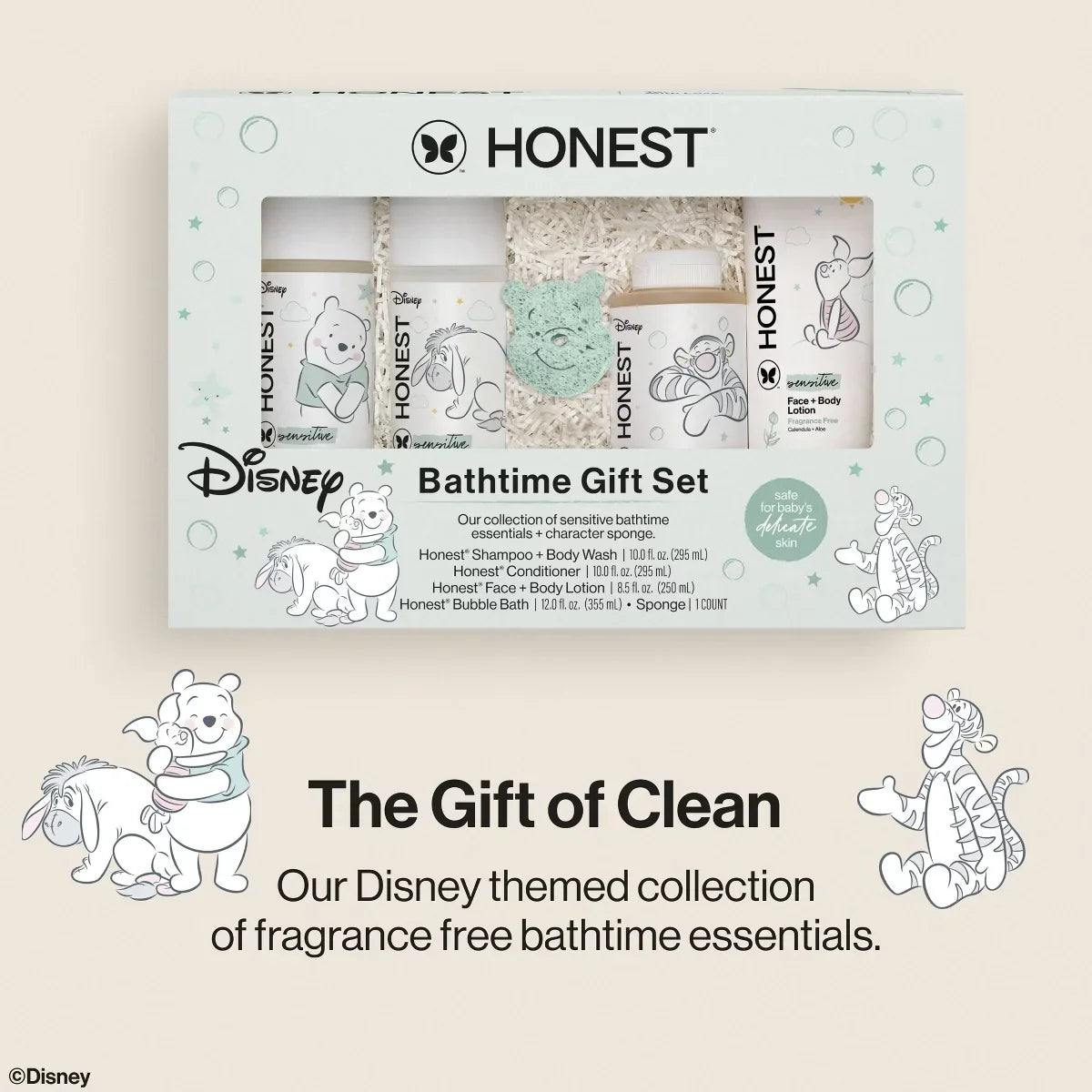 The Honest Company Disney Bath Time Gift Set - 5ct: Dye-Free, Phthalate-Free, Artificial Fragrance-Free, Whole Body Use